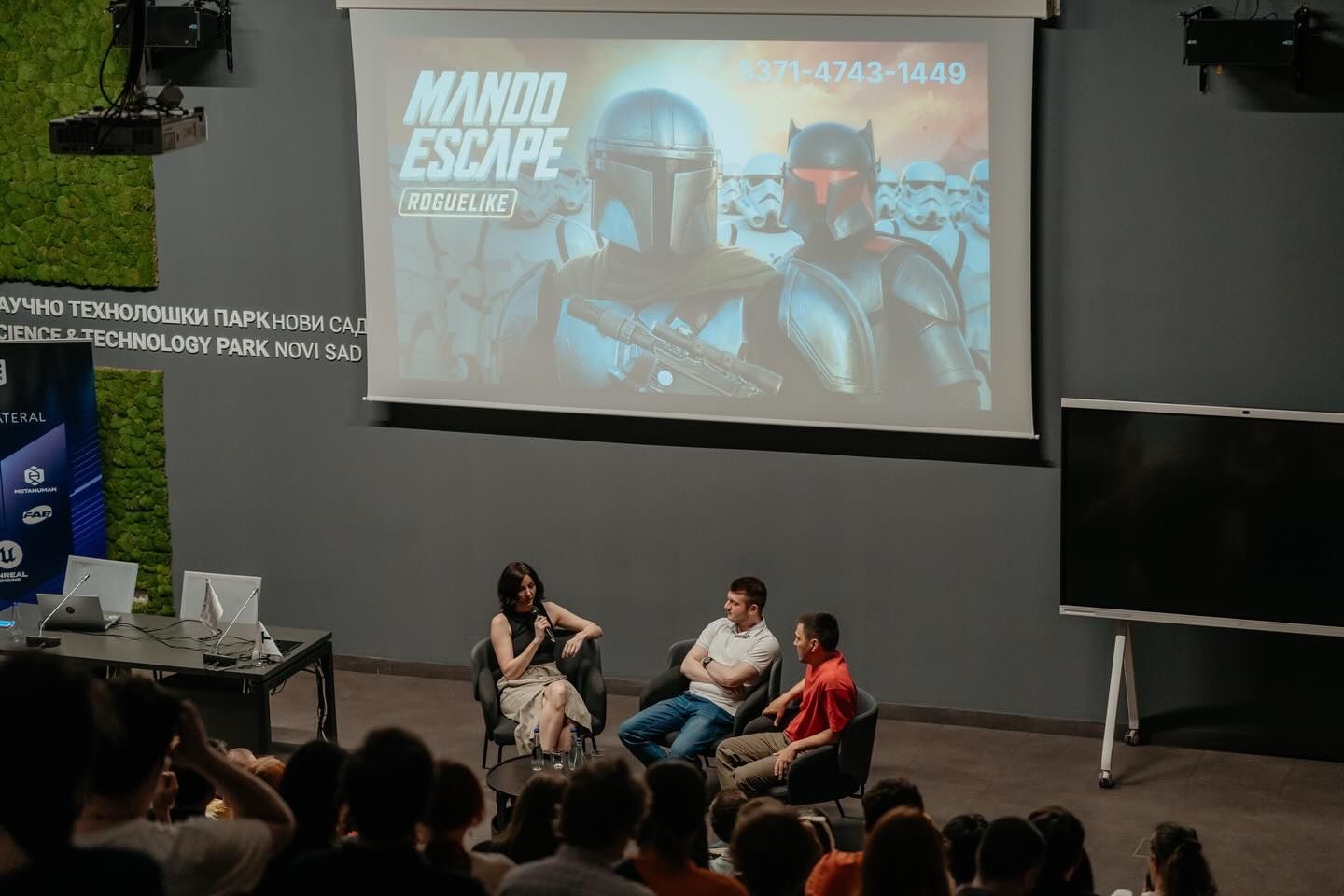 Talking about Mando Escape on stage at the Epic Games Community Summit