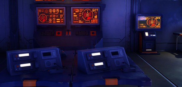 Three Suns — Ops consoles, work-in-progress screenshot